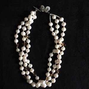 Multi Strand Freshwater Pearls/Citrine Necklace